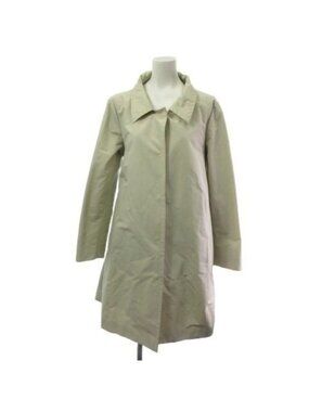 Prada Collarless Coat Spring Long Single Ivory 42
